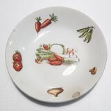 5 hollow plates Orchies Moulin des loups décor vegetables