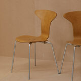 2 Mosquito 3105 chairs by Arne Jacobsen for Fritz Hansen circa 1969