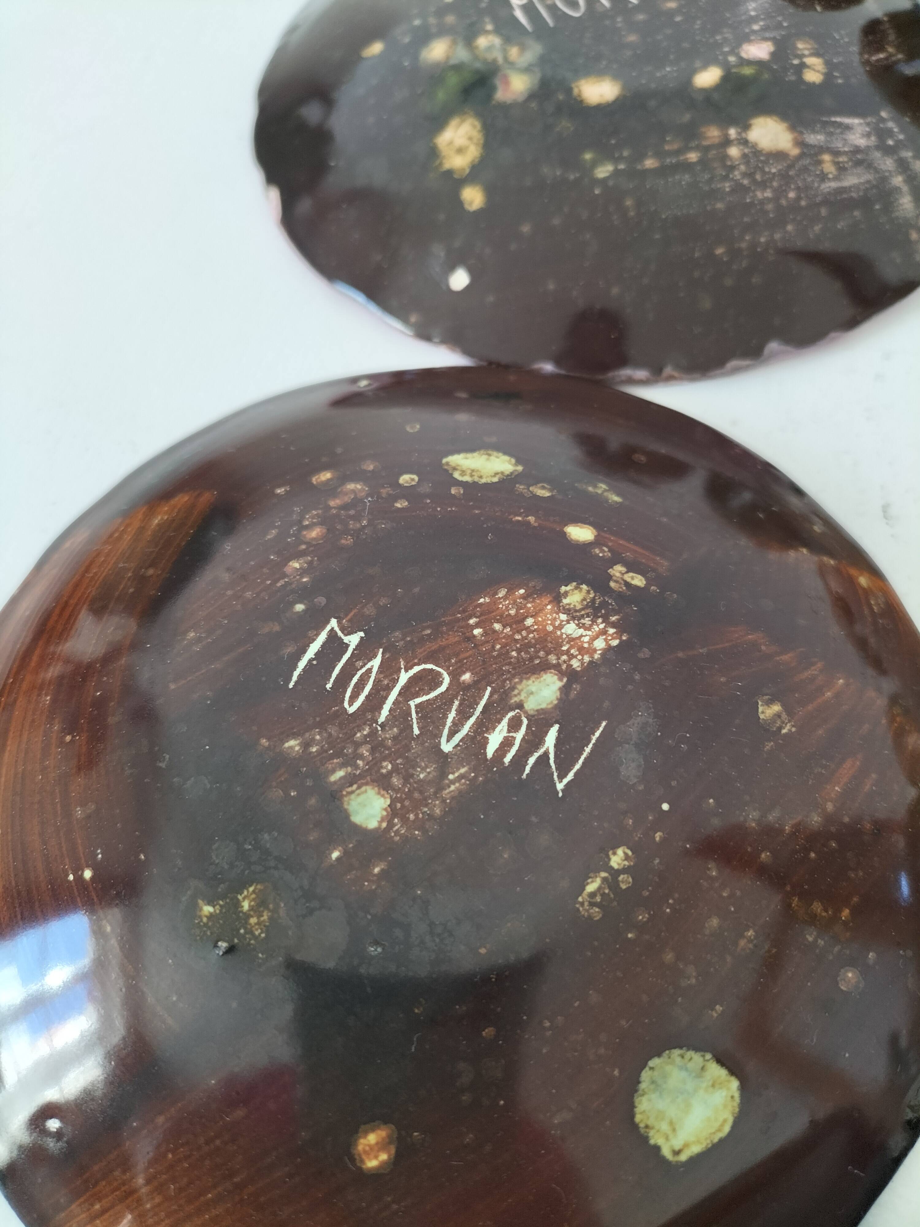 Gaston Gaubier ceramic cups and saucers