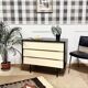 Commode vintage tiroirs inclinés