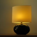 70's ceramic lamp, draped effect base