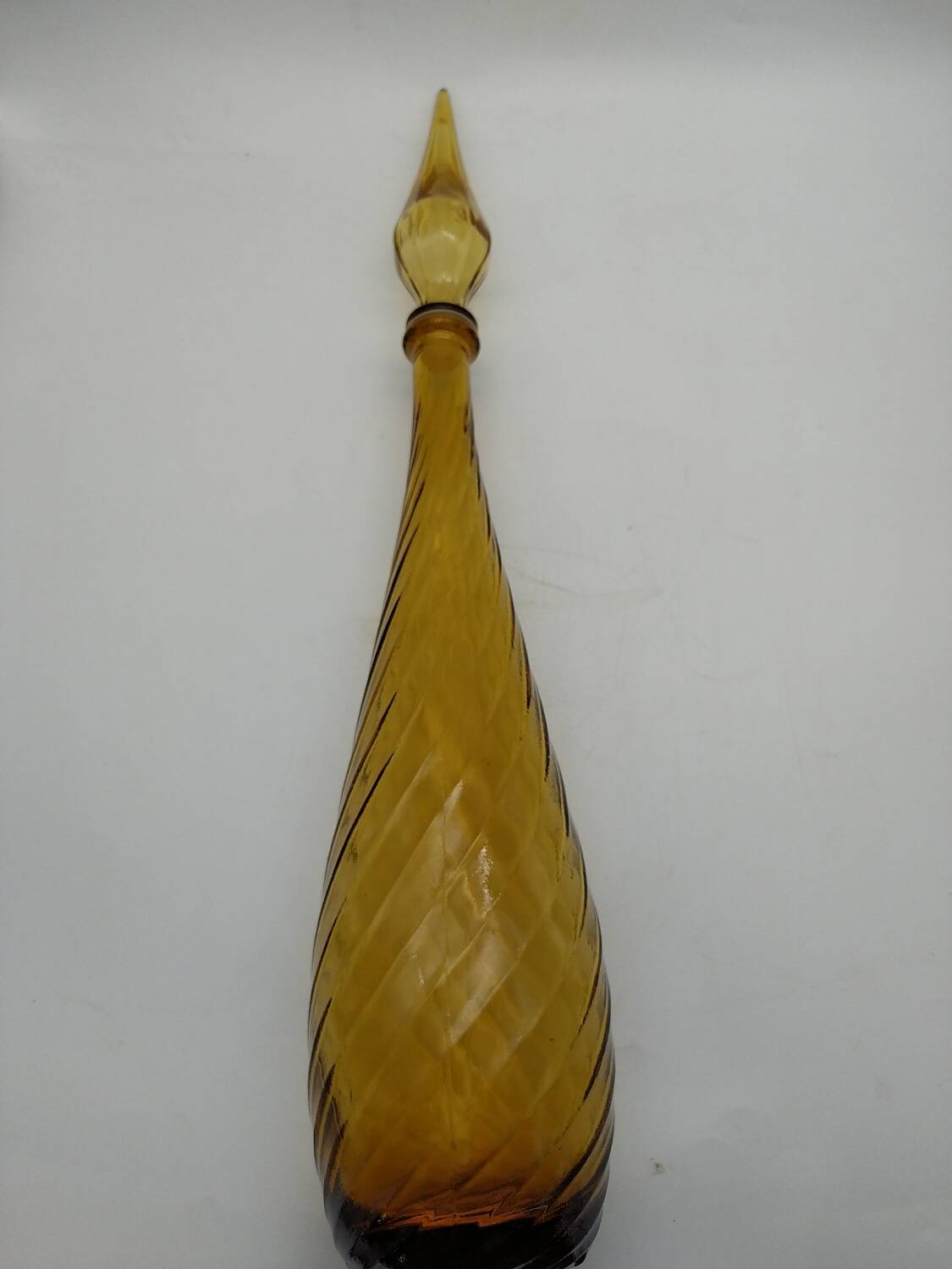 Empoli carafe. 50s. Amber.