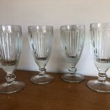 4 bistrot ice cream cups thick glass vintage