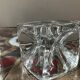 Series of 6 vintage cube candlesticks in molded glass