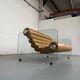 Hyaline leather and glass sofa by Fabio Lenci for Comfortline Italy 1960s