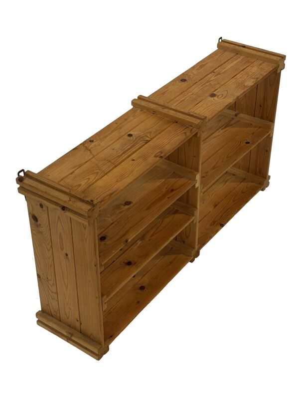 Étagère murale vintage en bois de pin design minimaliste des années 70