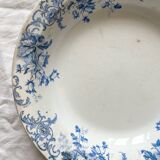 Deep earthenware dish "Campanule" Saint Amand et Hamage