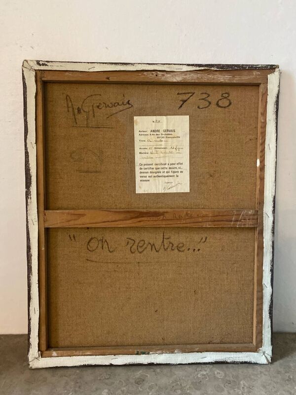 Bateau voguant signé Gervais