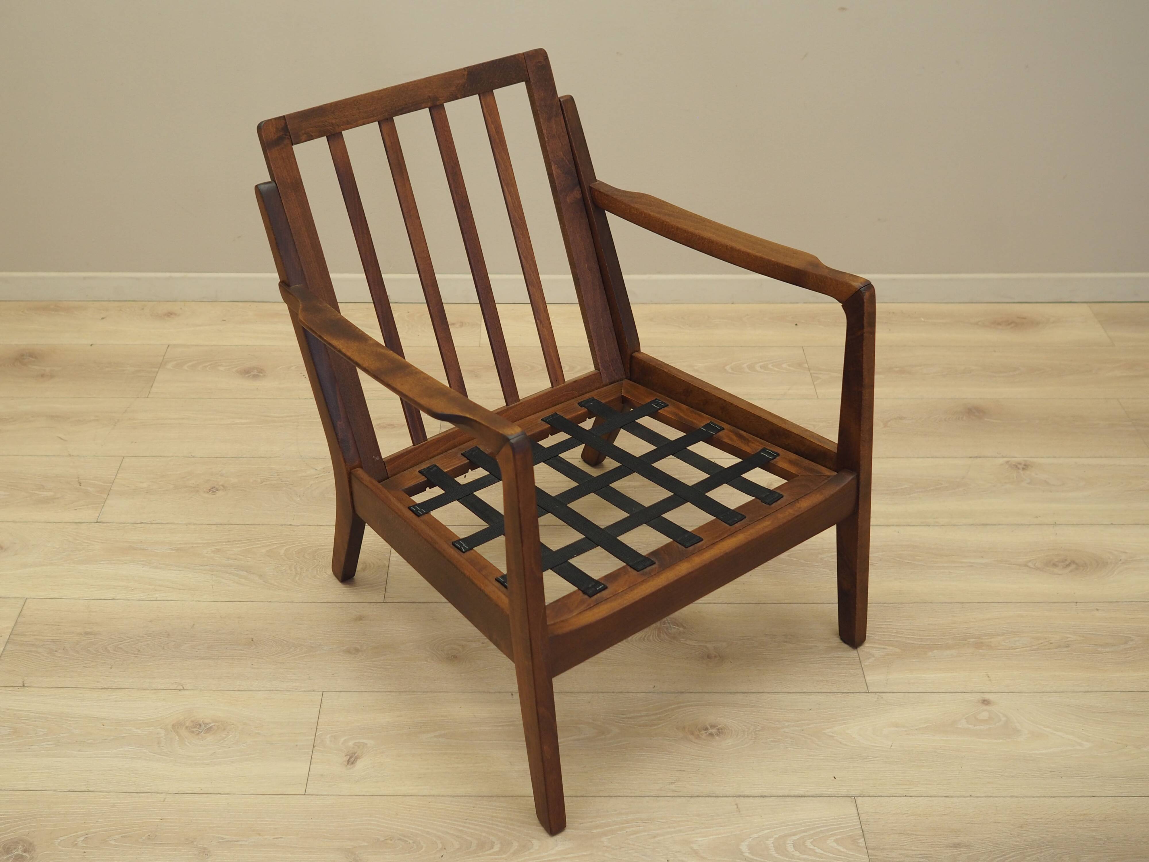 Fauteuil en hêtre, design danois, années 1970, production : Danemark
