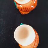 Pair of ceramic table salt shaker year 60