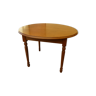 Solid wood round table with retractable extension