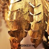 70s golden metal palm tree floor lamp