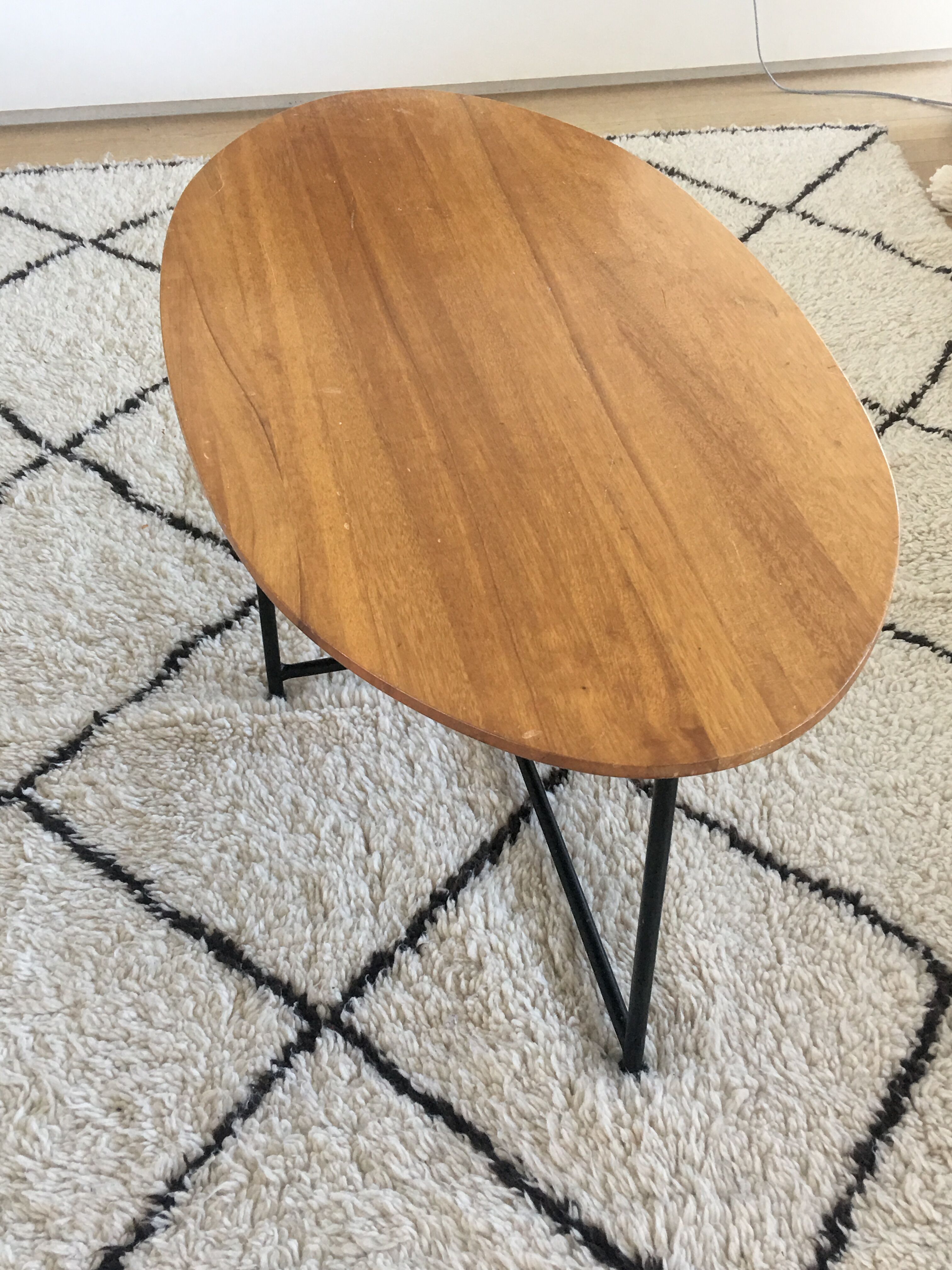Vintage oval coffee table