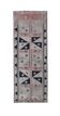 Vintage Turkish Oushak Rug Handwoven 119x330 cm