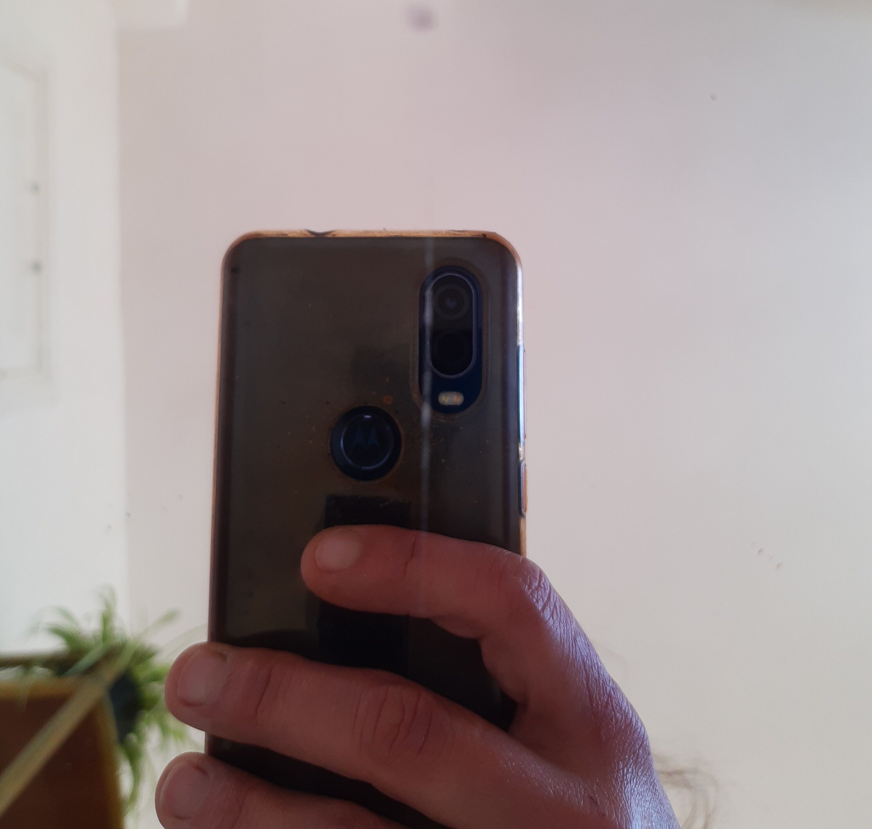 Vintage bamboo psyche mirror 38x150cm