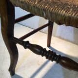 Chaise en bois paillée