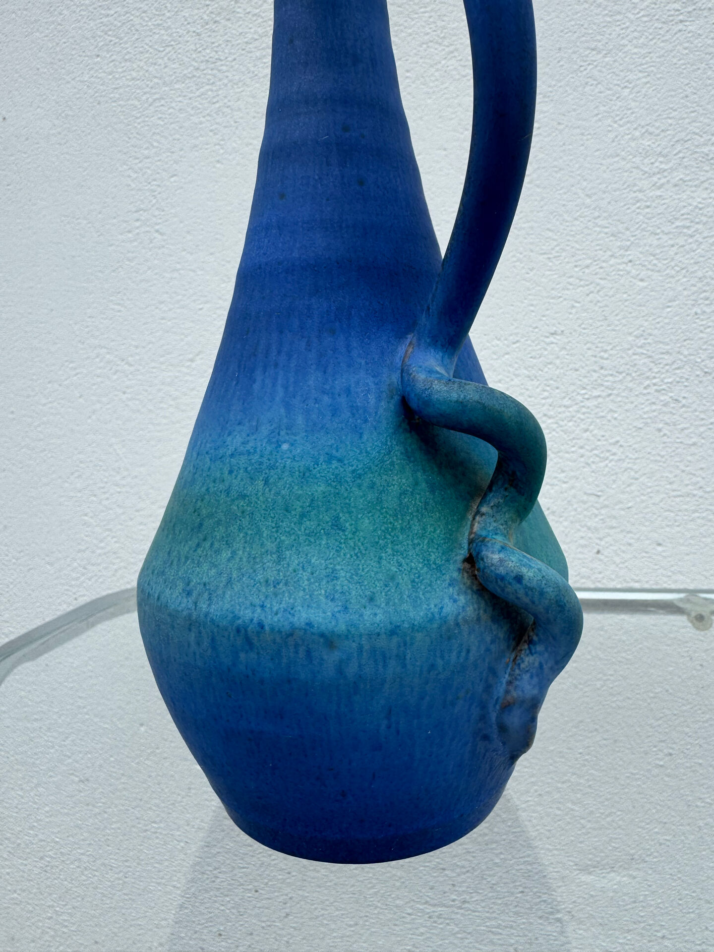 Vintage blue gradient ceramic vase