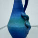 Vintage blue gradient ceramic vase