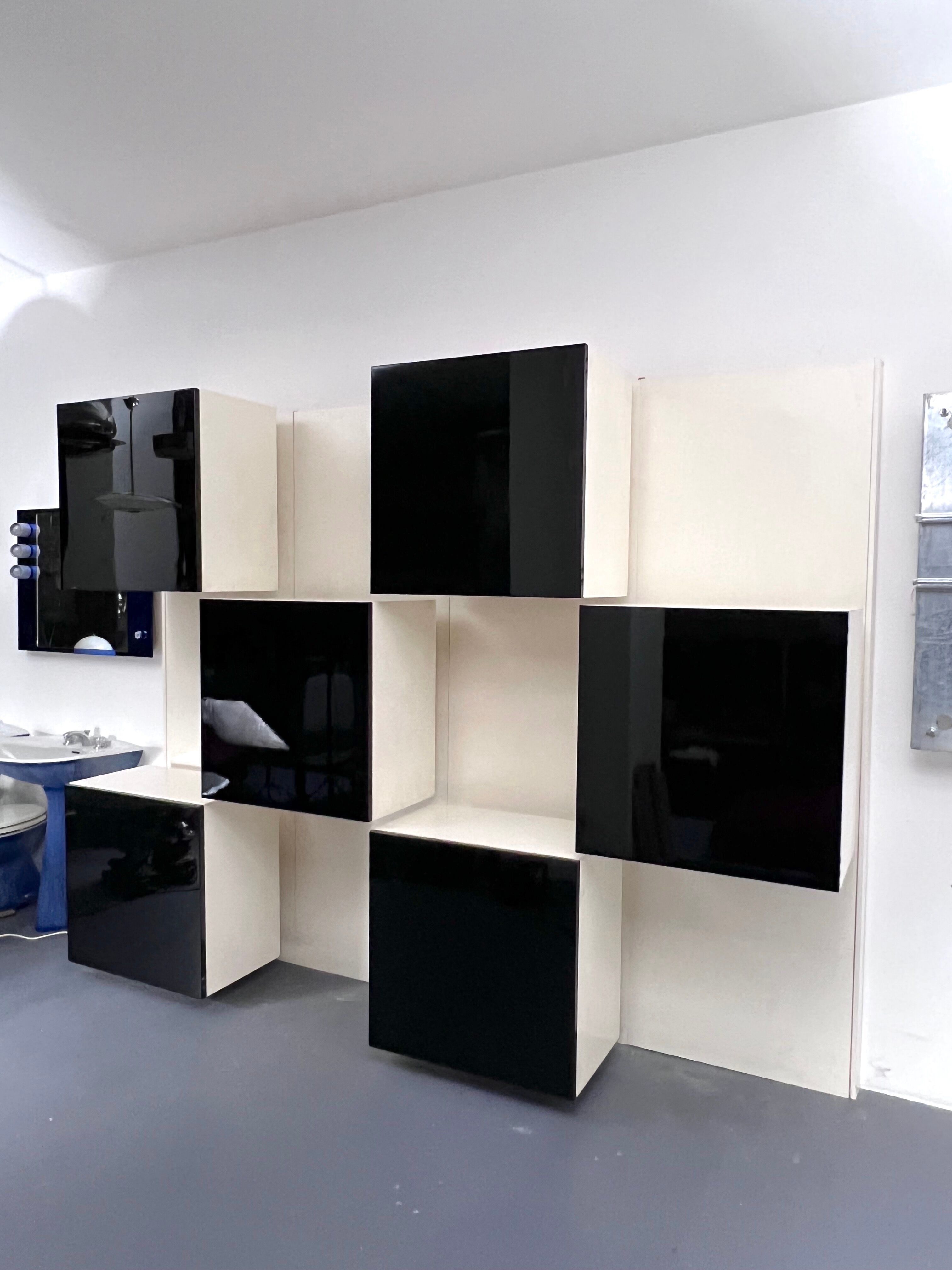 Mid-Century Modern backlight wall modular system by Acerbis. Italy 1970s