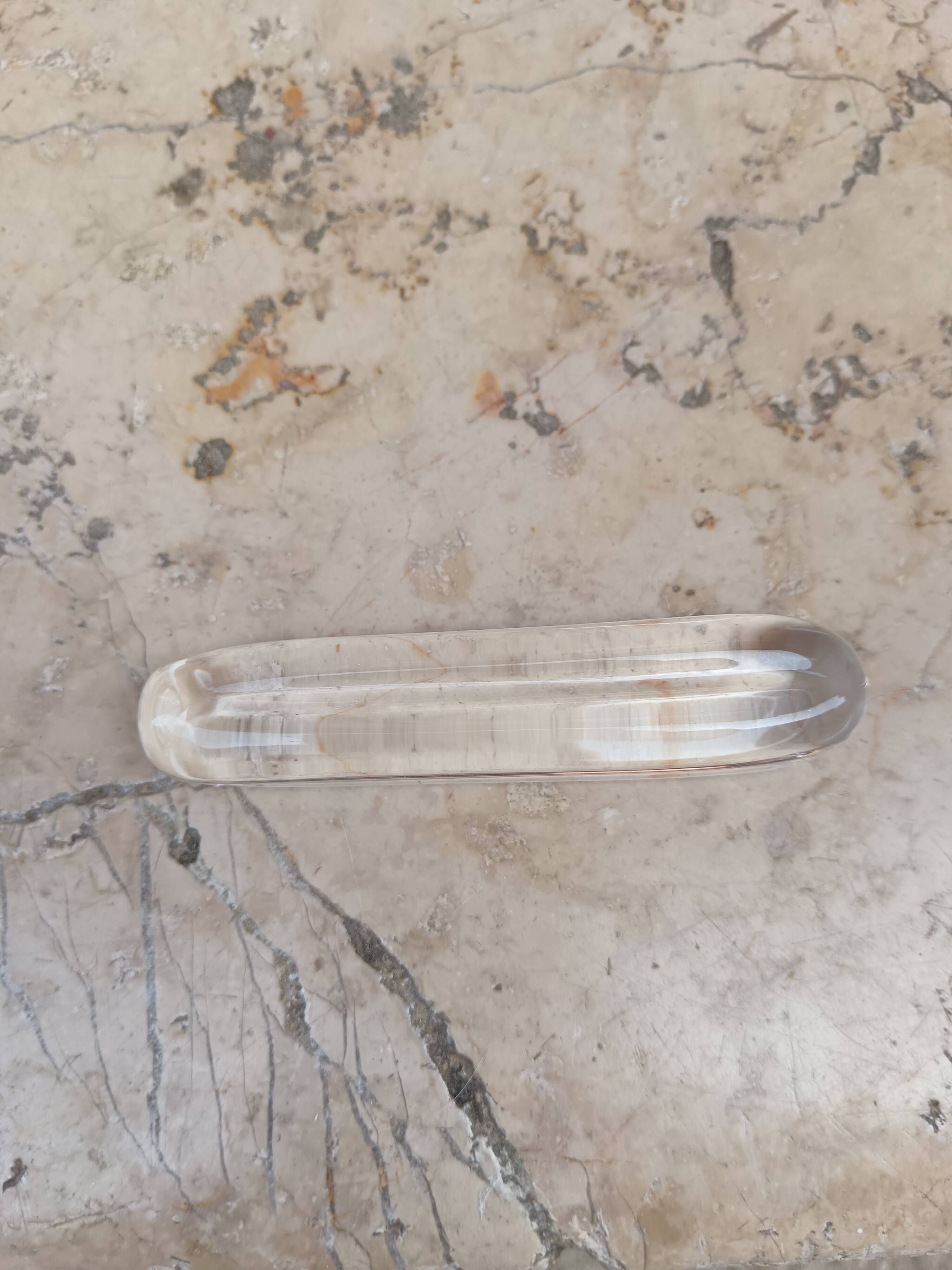 Set of 10 crystal knife rests by Daum.