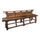 Chinese bench, 19th century, solid elm, temple