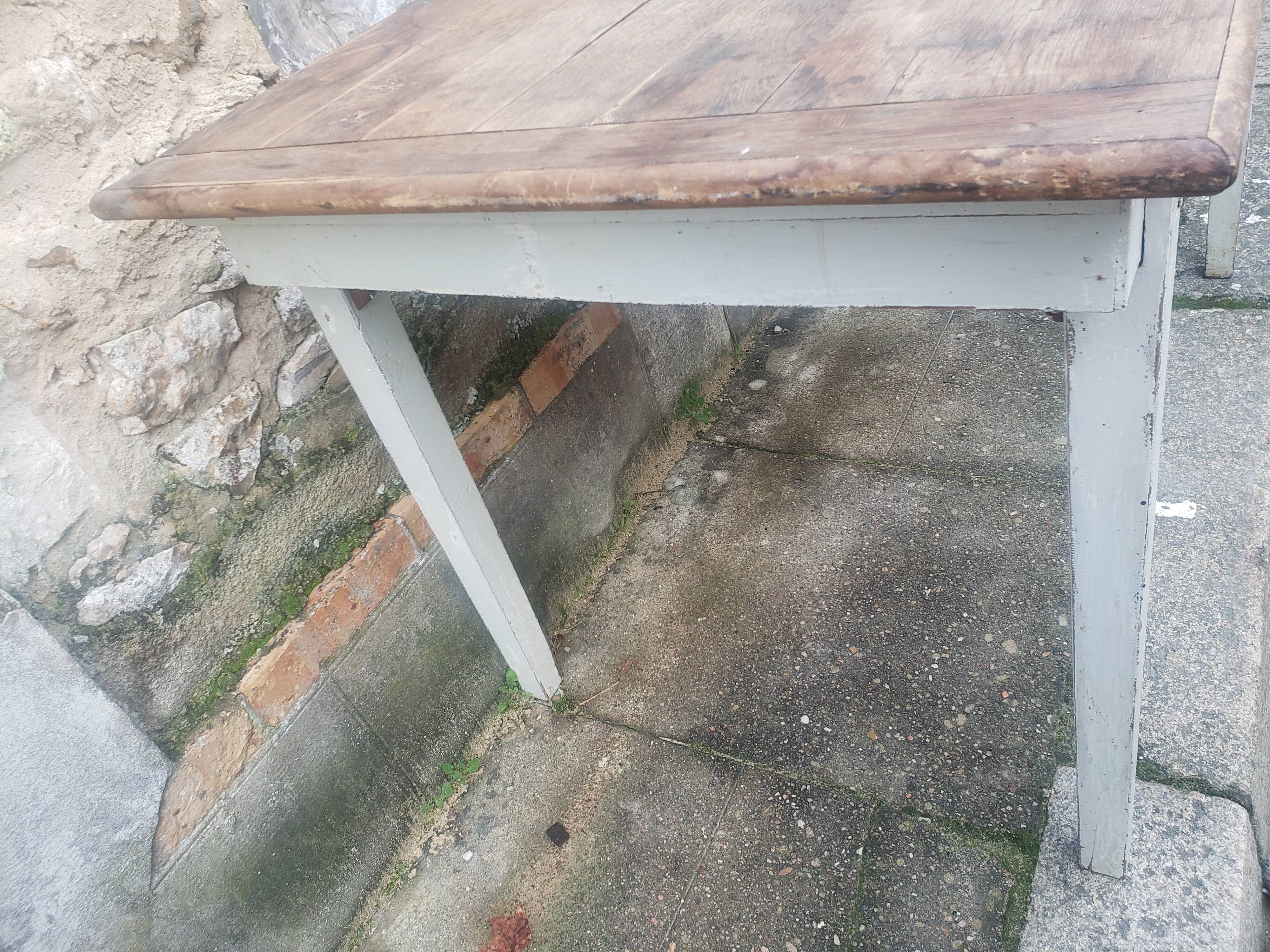 Natural patina farm table
