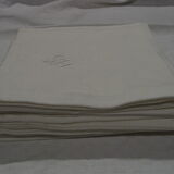 8 damasal table towels monogrammed flower sh