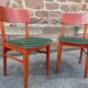 Paire de chaises bistrot vintage simili 1960