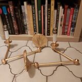 Pair of gilded bronze wall lamps