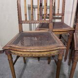 Série de quatre chaises style Louis XVI en bois sculpté