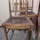 Set of four Louis XVI style chairs in carved wood.