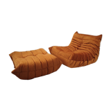 Togo lounge chair and ottoman By Michel Ducaroy for Ligne Roset, 1970