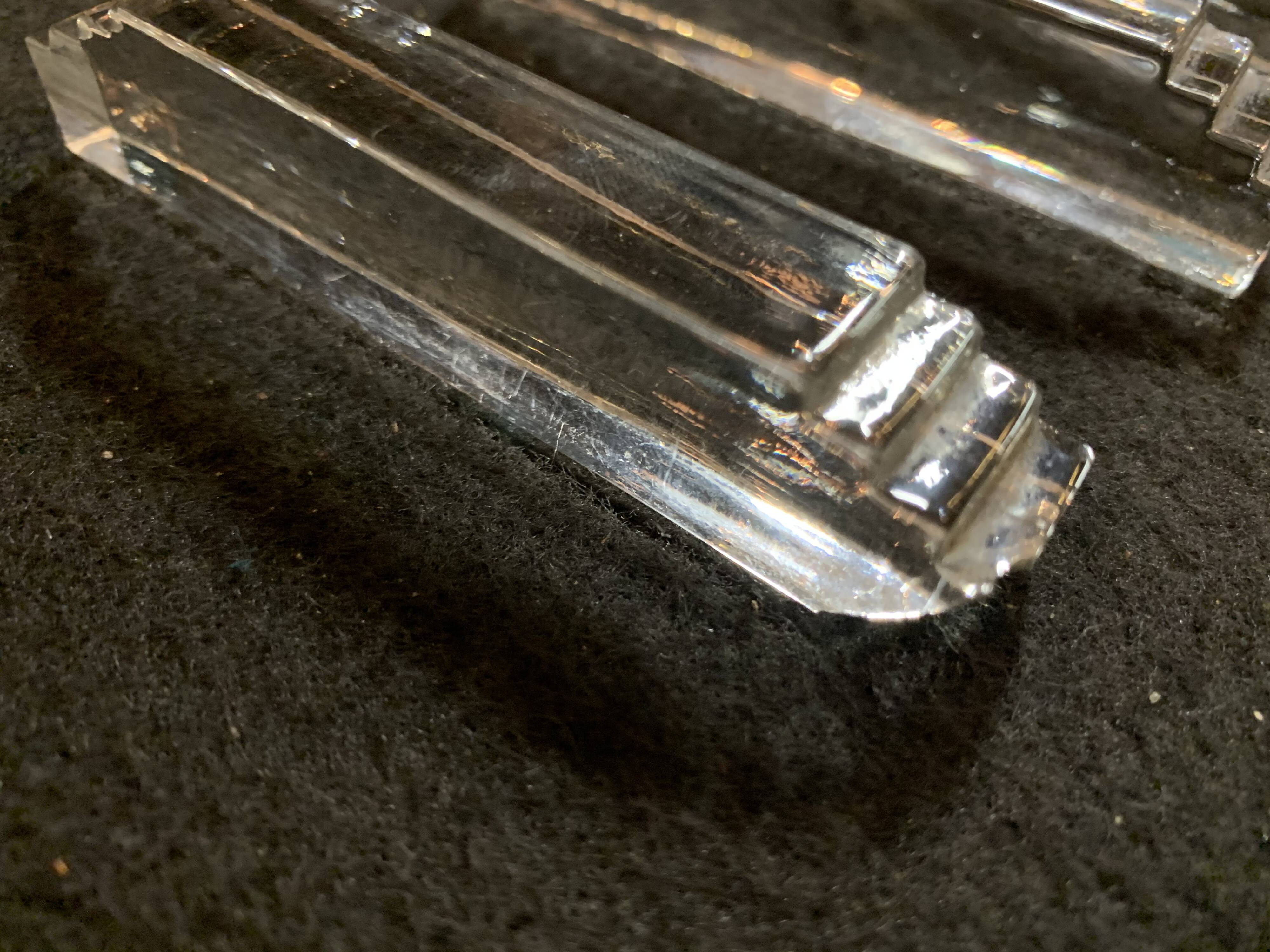 Series of 12 doors art deco crystal knives