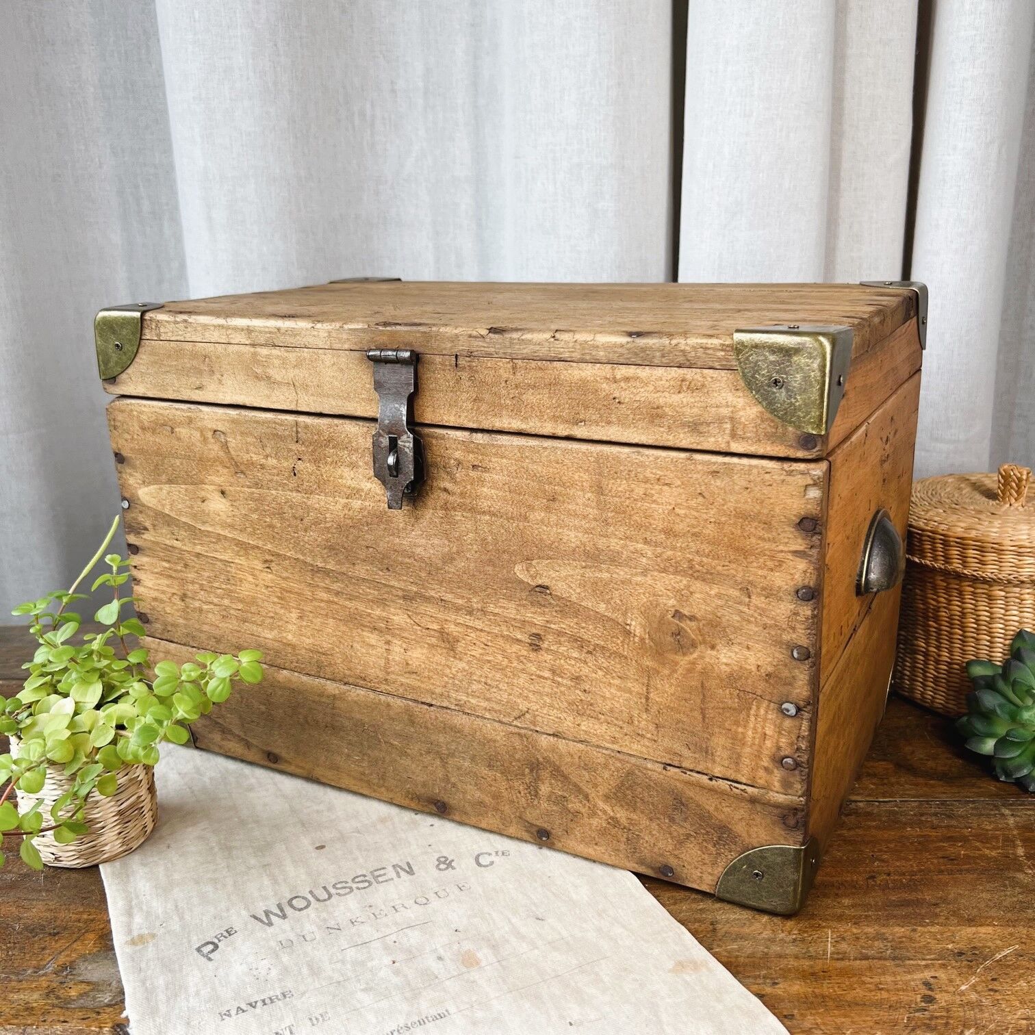 Raw wood tool box
