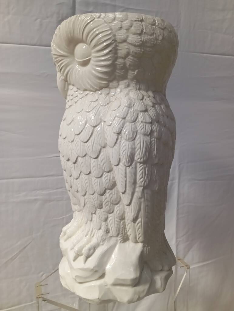 Ceramic owl umbrella stand Bassano Italy