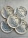 Set of 5 antique Longchamp Donjon ironstone plates.