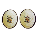 Vintage Boch La Louviere Corfu Collection Pair of Small Oval Serving Plates