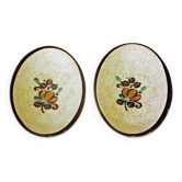 Vintage Boch La Louvière Corfou Collection Pair of Small Oval Serving Plates