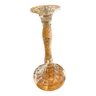 Tall glass candle holder