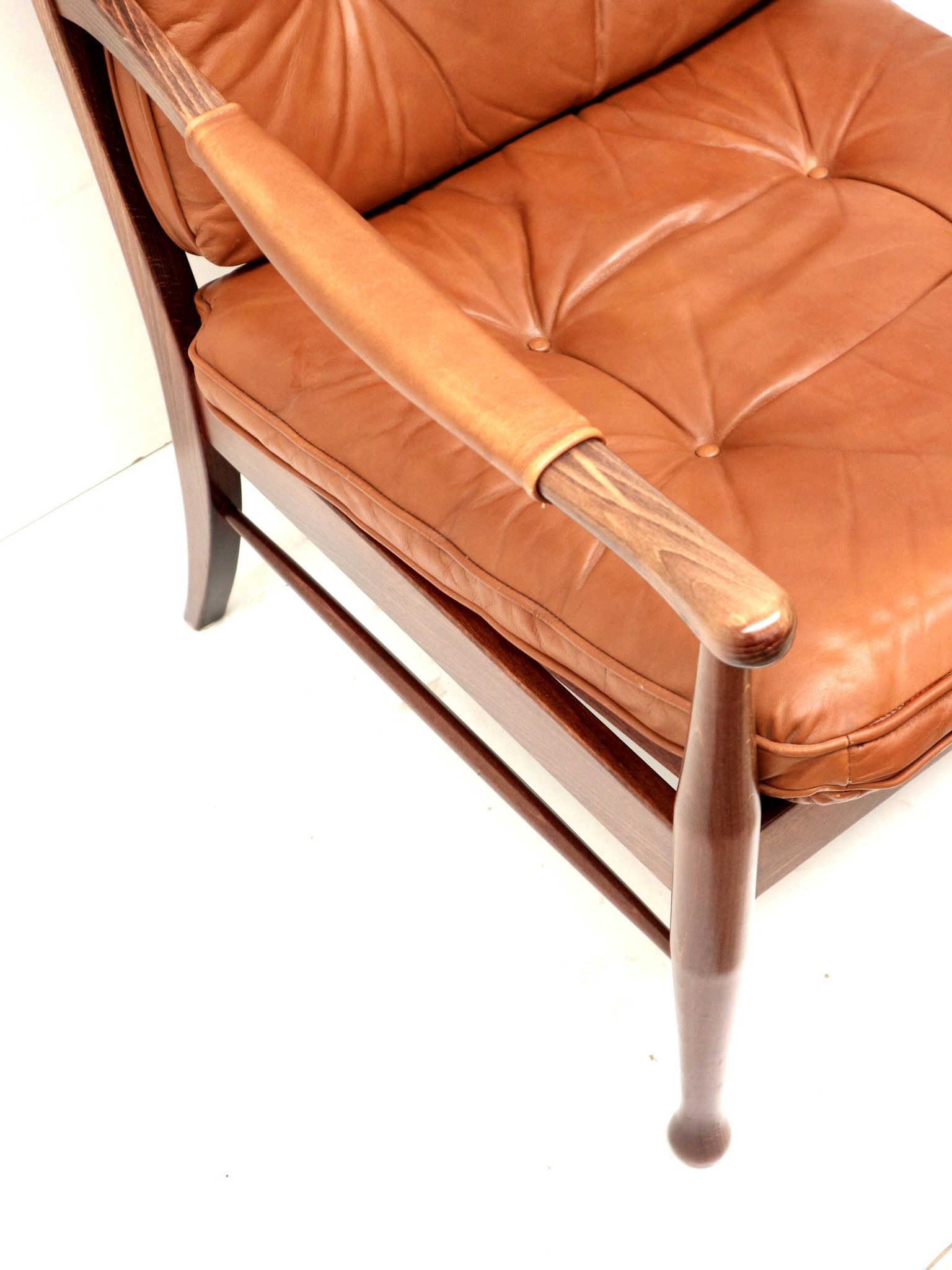 Vintage leather armchair from Ulferts Sweden made in the 1970s