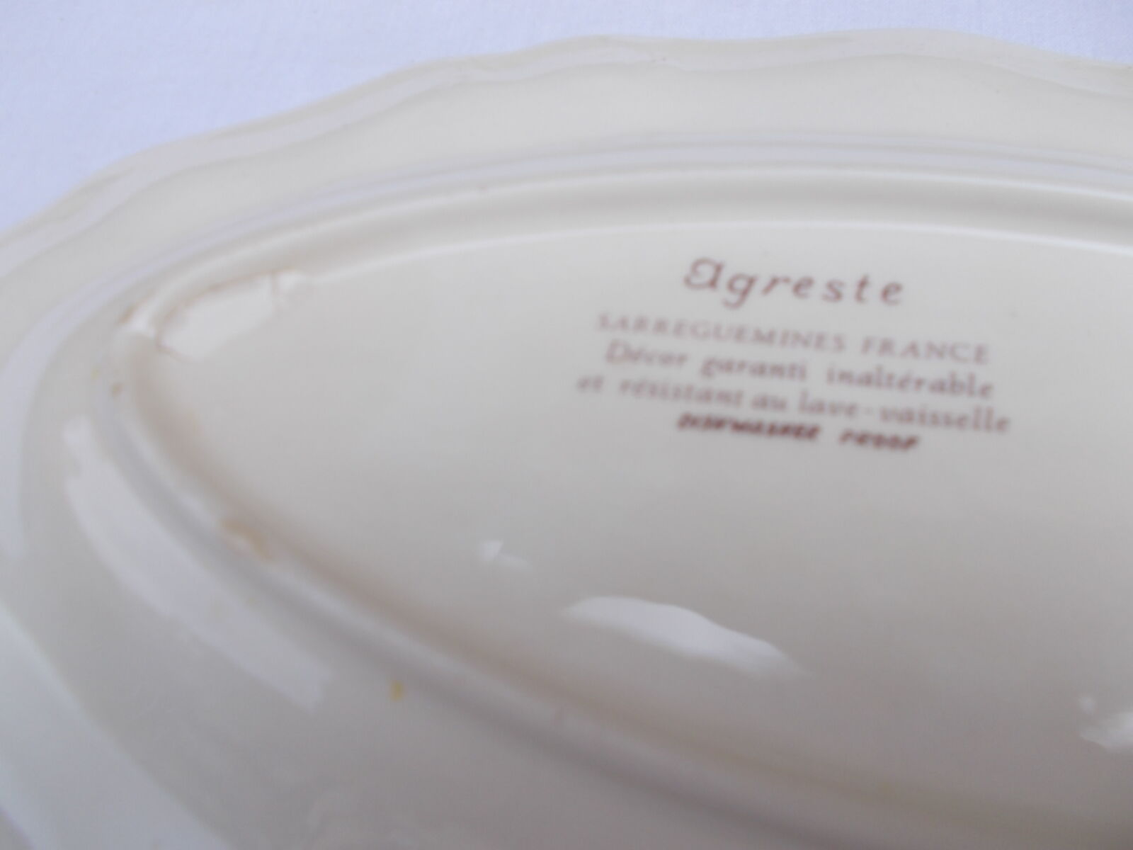 Plat ravier Sarreguemines modèles Agreste