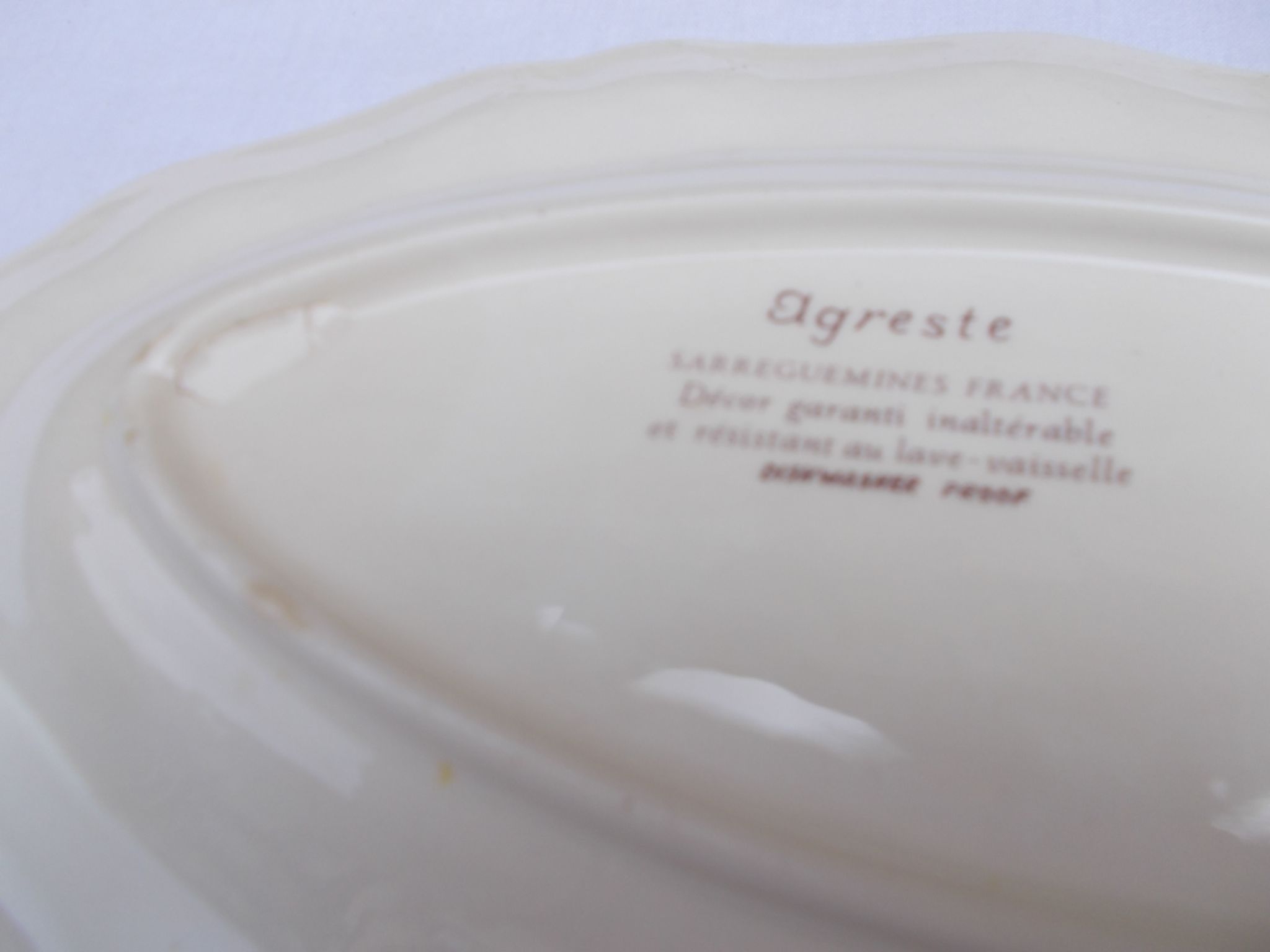 Plat ravier Sarreguemines modèles Agreste