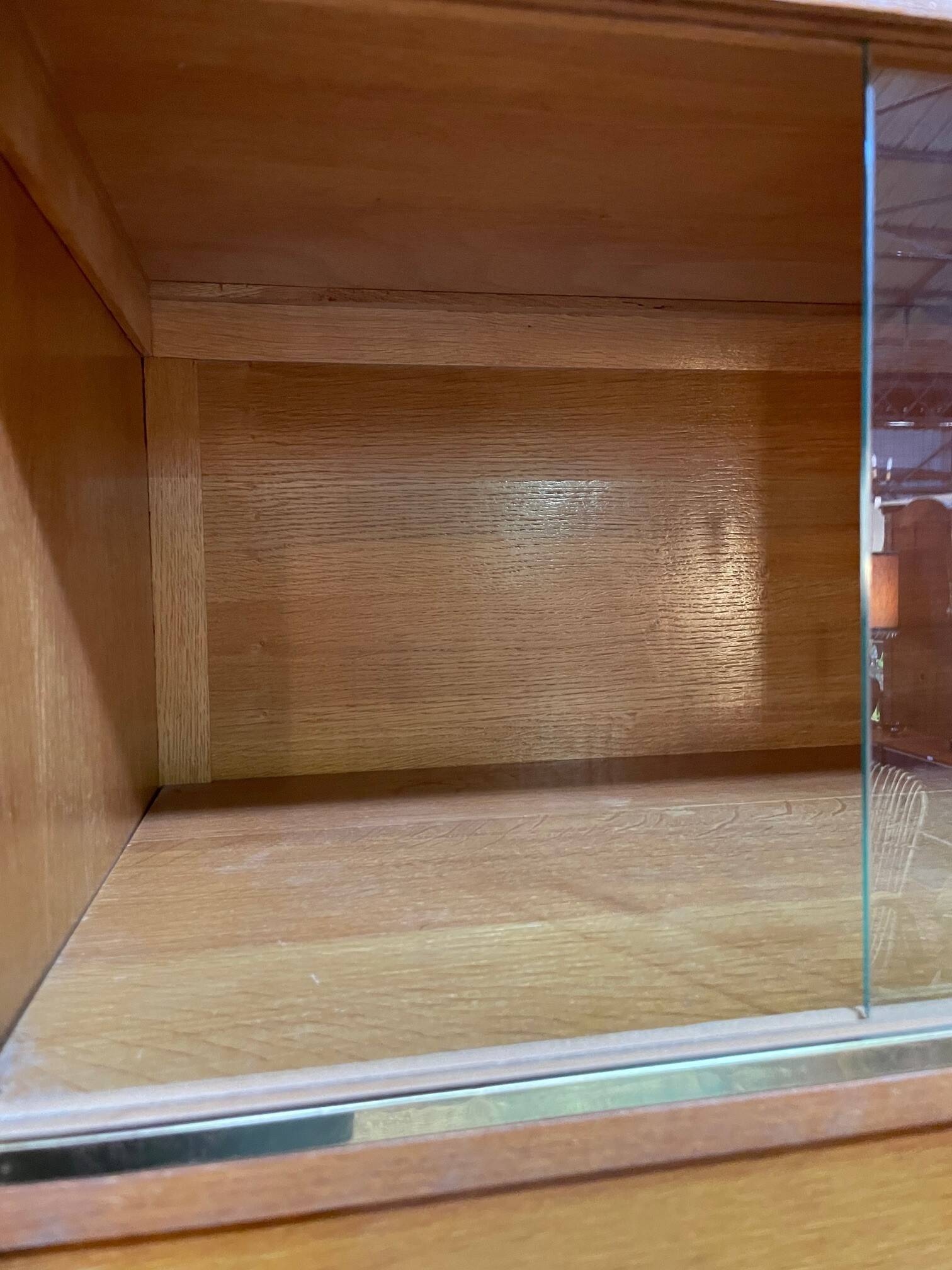Armoire, secrétaire, commode en bois et rotin, années 60