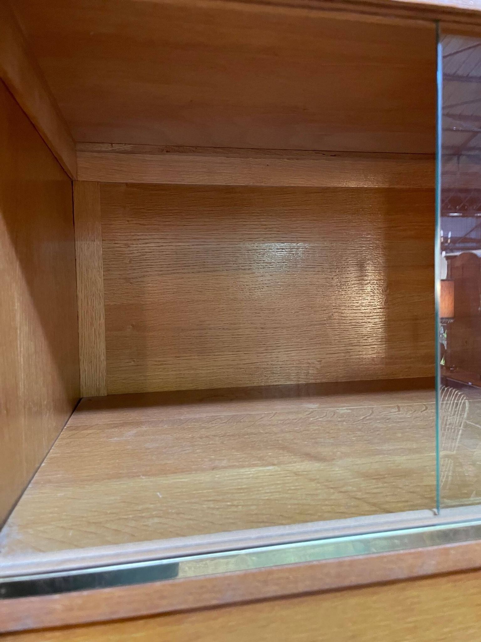 Wardrobe, desk, wooden and rattan chest of drawers, 1960s.
