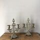 2 gold metal candlesticks