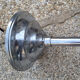 ceiling lamp, aluminum and chiseled glass, vintage, 50s