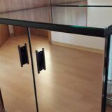 Petit meuble en verre miroir, France vers 1950