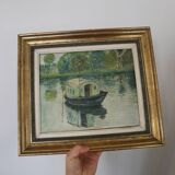 Oil painting on canvas, study work based on Monet.