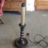 Pied de lampe en bois
