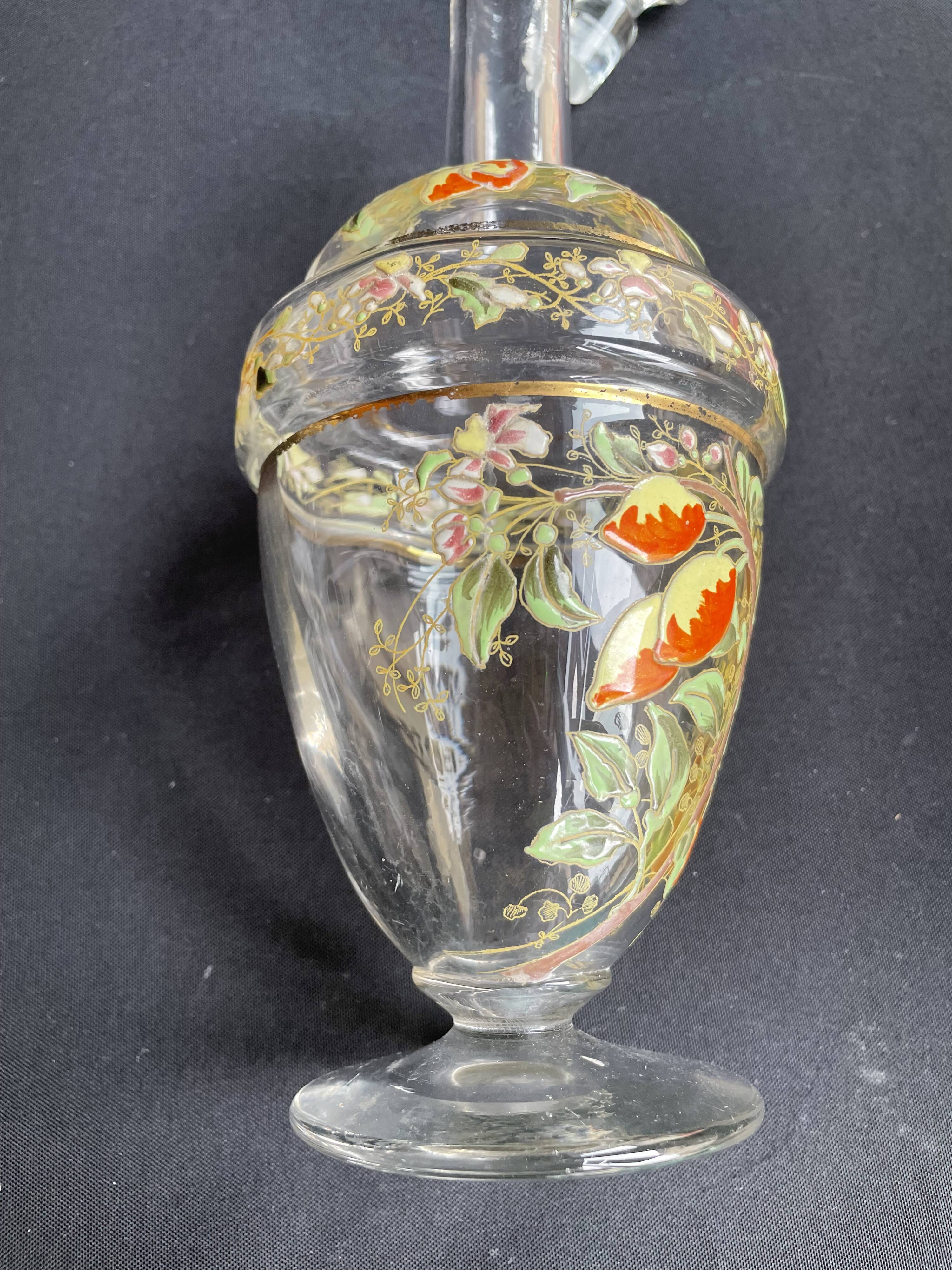 Enamelled decanter François Théodore Legras